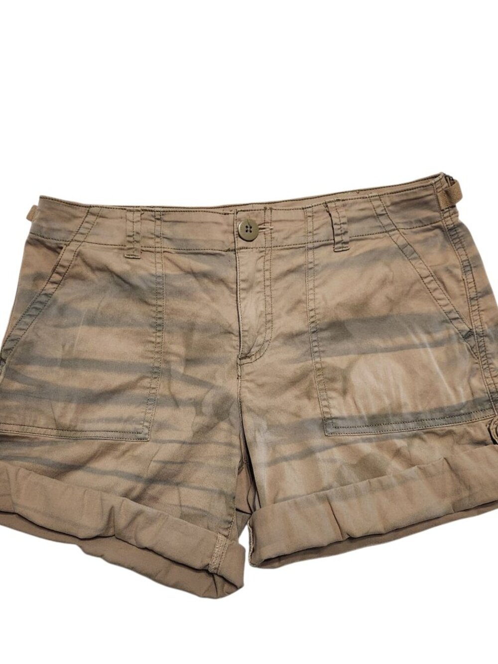 Sanctuary Standard Surplus Shorts Women's Size 25 Camo Print Green Beige